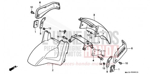 KOTFLUEGEL, VORNE (ST1100AT/AV/AW) ST1100AV de 1997